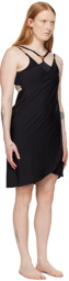 Versace Underwear Black Wrap Cover Up Dress
