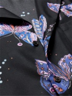 Valentino - Camp-Collar Printed Silk Shirt - Blue