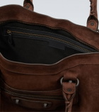 Balenciaga Le City Large suede tote bag