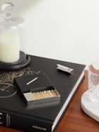 Dunhill - Leather and Silver-Tone Ashtray and Case