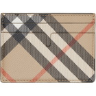 Burberry Beige Check Card Holder