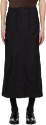 NEEDLES Black String Fatigue Midi Skirt