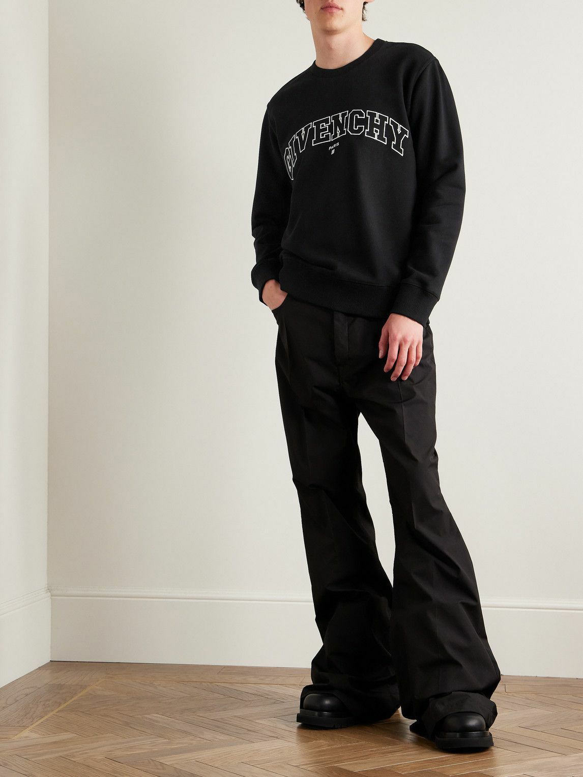 Givenchy Black Archetype Logo Destroyed Sweatshirt – Zoo Fashions