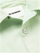 Jil Sander - Convertible-Collar Linen Shirt - Green