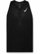 Nike Running - AeroSwift Slim-Fit Perforated Dri-FIT ADV Tank Top - Black