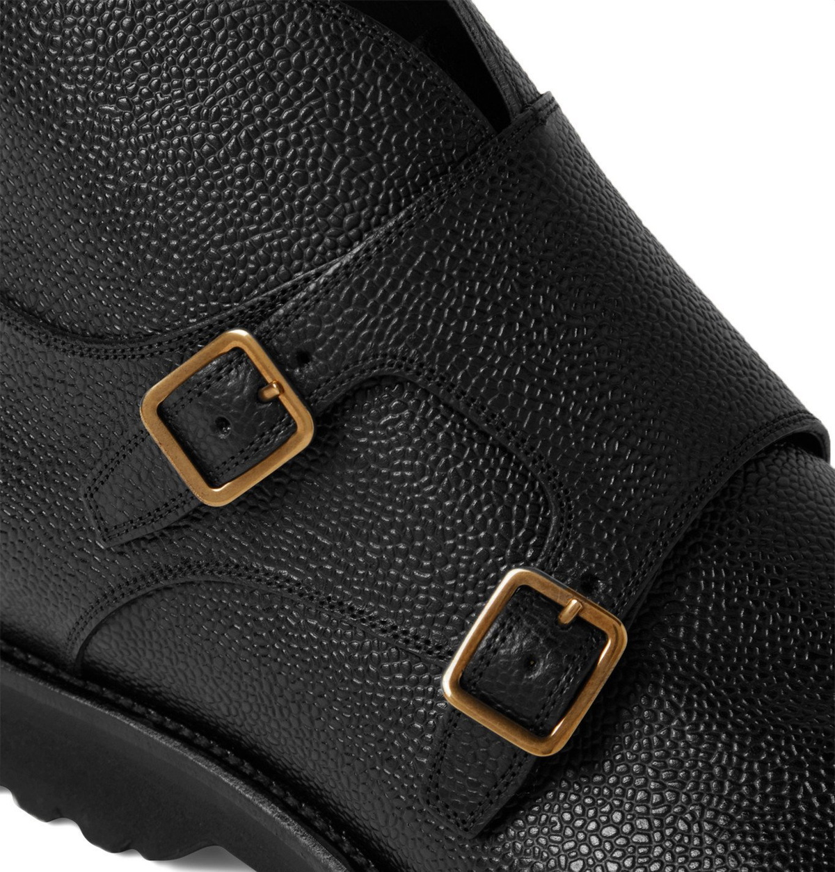 Tom Ford Double-buckle Monk Strap Boots in Kensington Pebble Grain Leather. TOM FORD - Kensington Pebble-Grain Leather Monk-Strap Boots  main image 2
