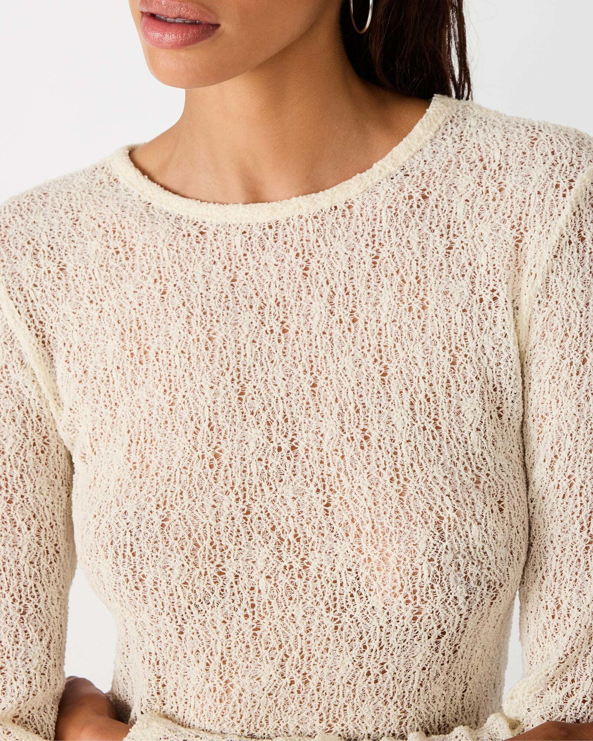Steve Madden Sierra Knit Top in Ivory