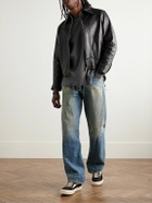 John Elliott - Folsom Distressed Waffle-Knit Cotton T-Shirt - Gray