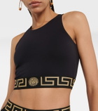 Versace Greca cutout sports bra