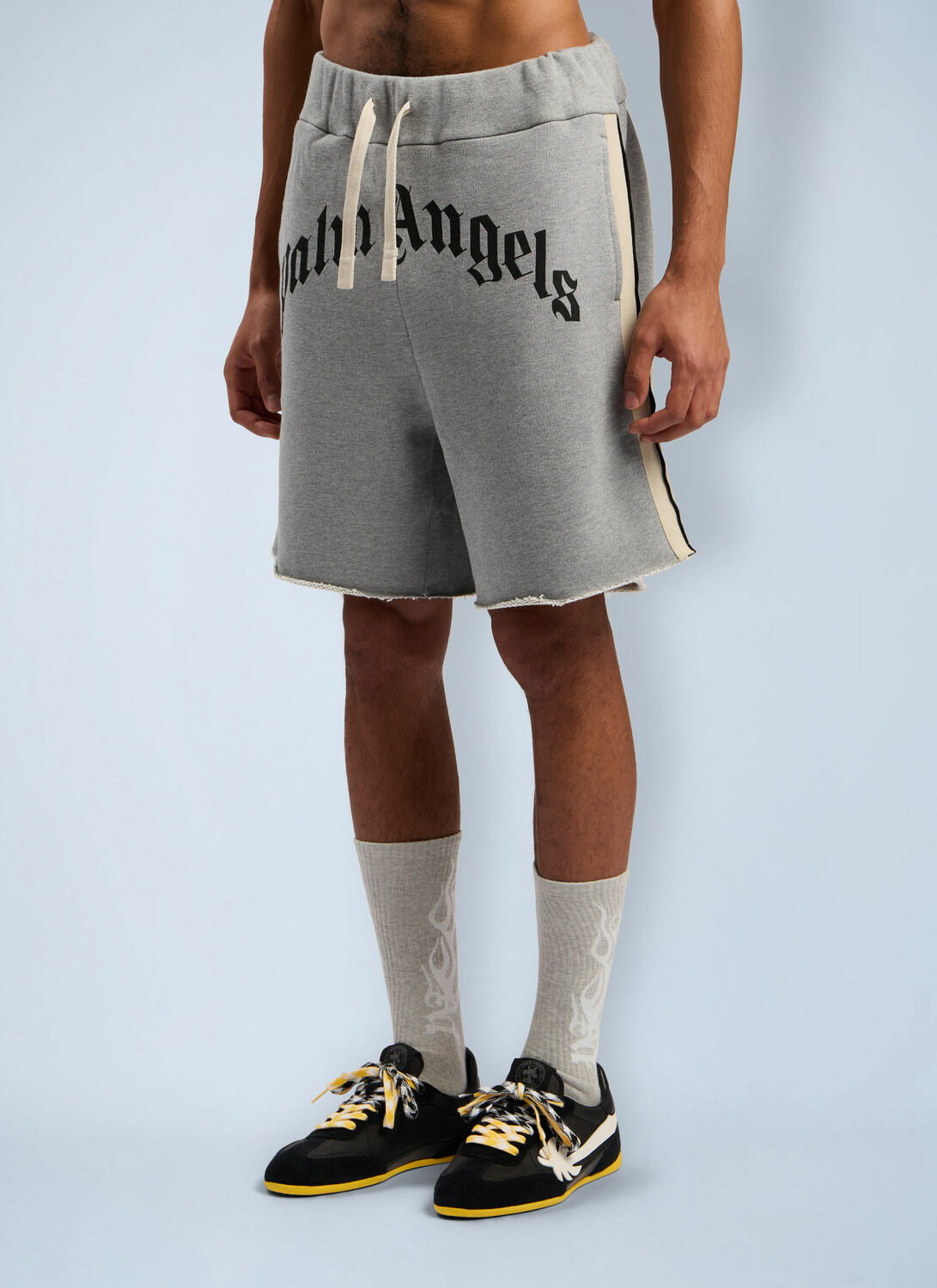 Palm Angels Curved Logo Track Shorts
