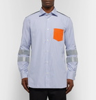 Junya Watanabe - Panelled Cotton-Poplin and Ripstop Shirt - Men - Blue