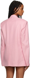 Pushbutton Pink Two-Button Blazer