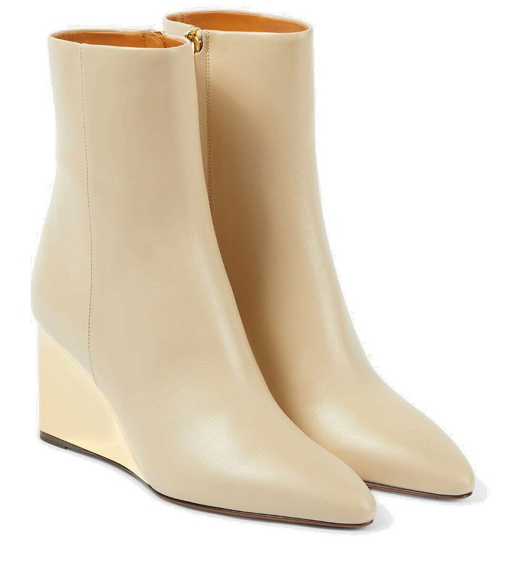 Photo: Chloé Rebecca leather wedge ankle boots