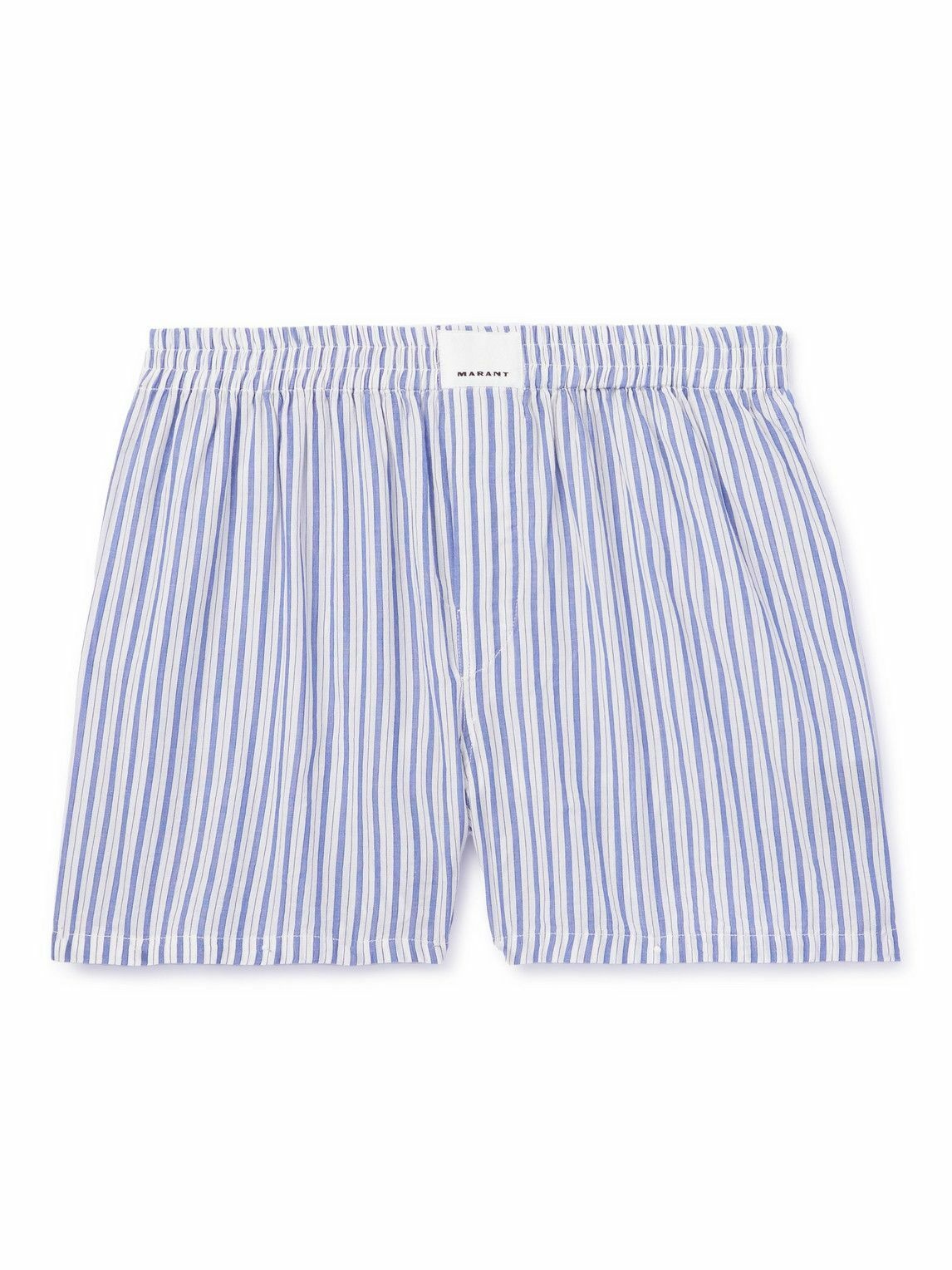 Photo: Marant - Barny Striped Boxer Shorts - Blue