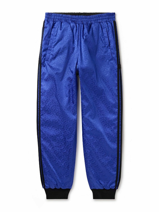 Photo: Moncler Genius - adidas Originals Straight-Leg Reversible Logo-Jacquard Shell Down Sweatpants - Blue