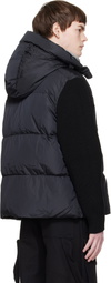 Canada Goose Black HyBridge Grove Knit Hoodie Down Jacket