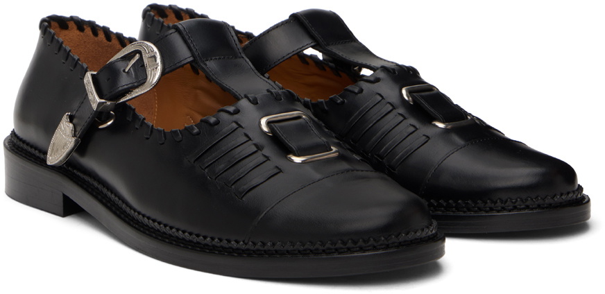 Toga Virilis Black Pin-Buckle Loafers Toga Virilis