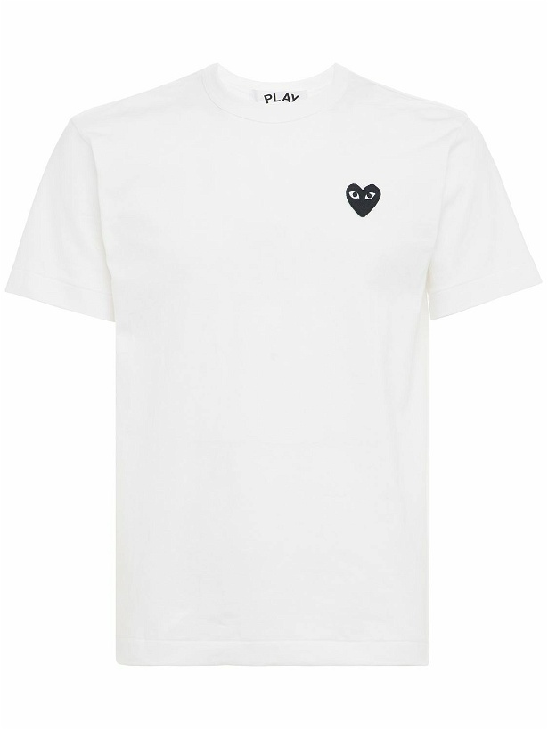 Photo: COMME DES GARÇONS PLAY - Black Heart Patch Cotton T-shirt