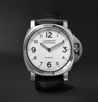 Panerai - Luminor Base 8 Days Acciaio 44mm Stainless Steel and Leather Watch - Black