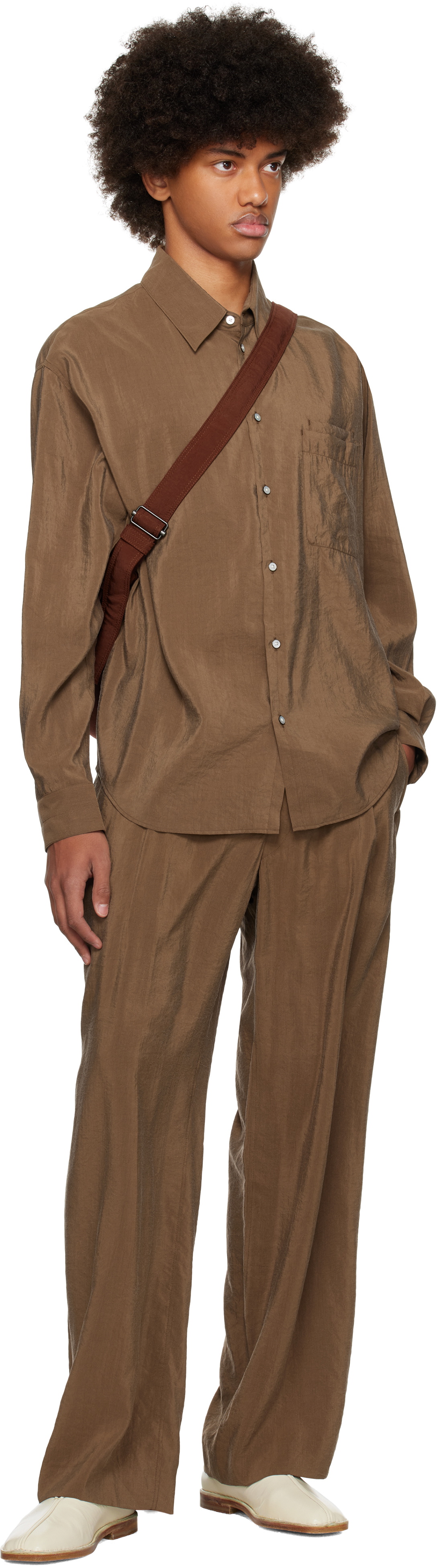 LEMAIRE Brown Relaxed Shirt Lemaire