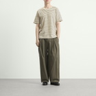 Folk Men's Textured Stripe T-Shirt in Ecru/Black