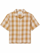 FRAME - Baja Camp-Collar Checked Cotton Shirt - Yellow
