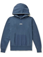 Maison Margiela - Distressed Garment-Dyed Cotton-Jersey Hoodie - Blue