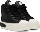 both Black Tyres Platform Hi-Top Padded Sneakers