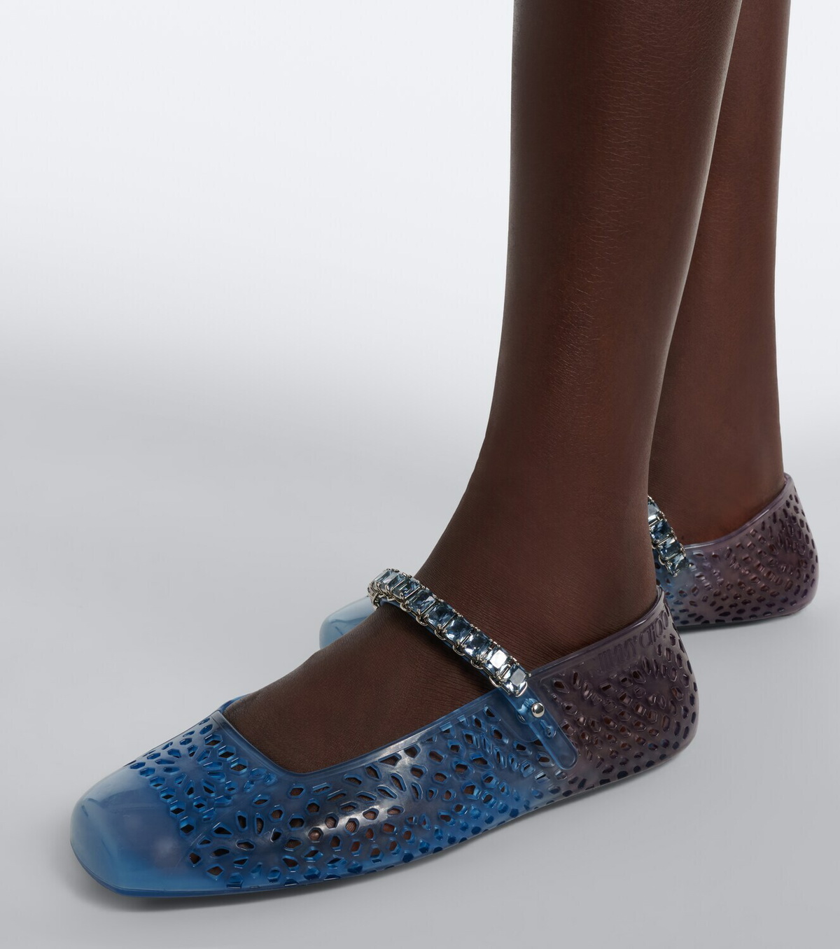 Jimmy Choo Jelly crystal-embellished ballet flats