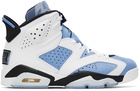 Nike Jordan Blue & White Air Jordan 6 Retro High Sneakers