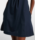 Leset Yoko gathered cotton minidress