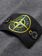 Stone Island - Logo-Appliquéd Cotton-Jersey Zip-Up Hoodie - Gray