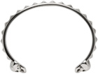 Alexander McQueen Silver Skull Studs Cuff Bracelet