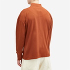 MHL by Margaret Howell Men's Thermal Mock Neck Sweatshirt in Cayenine
