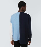 Loewe Anagram colorblocked wool-blend sweater