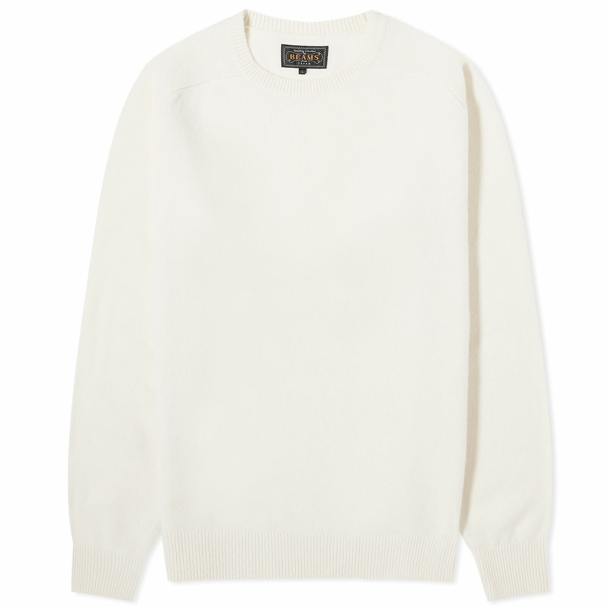 Beams Plus Men's 9G Crew Knit in Off White Beams Plus