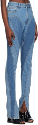 Mugler Blue Spiral Jeans