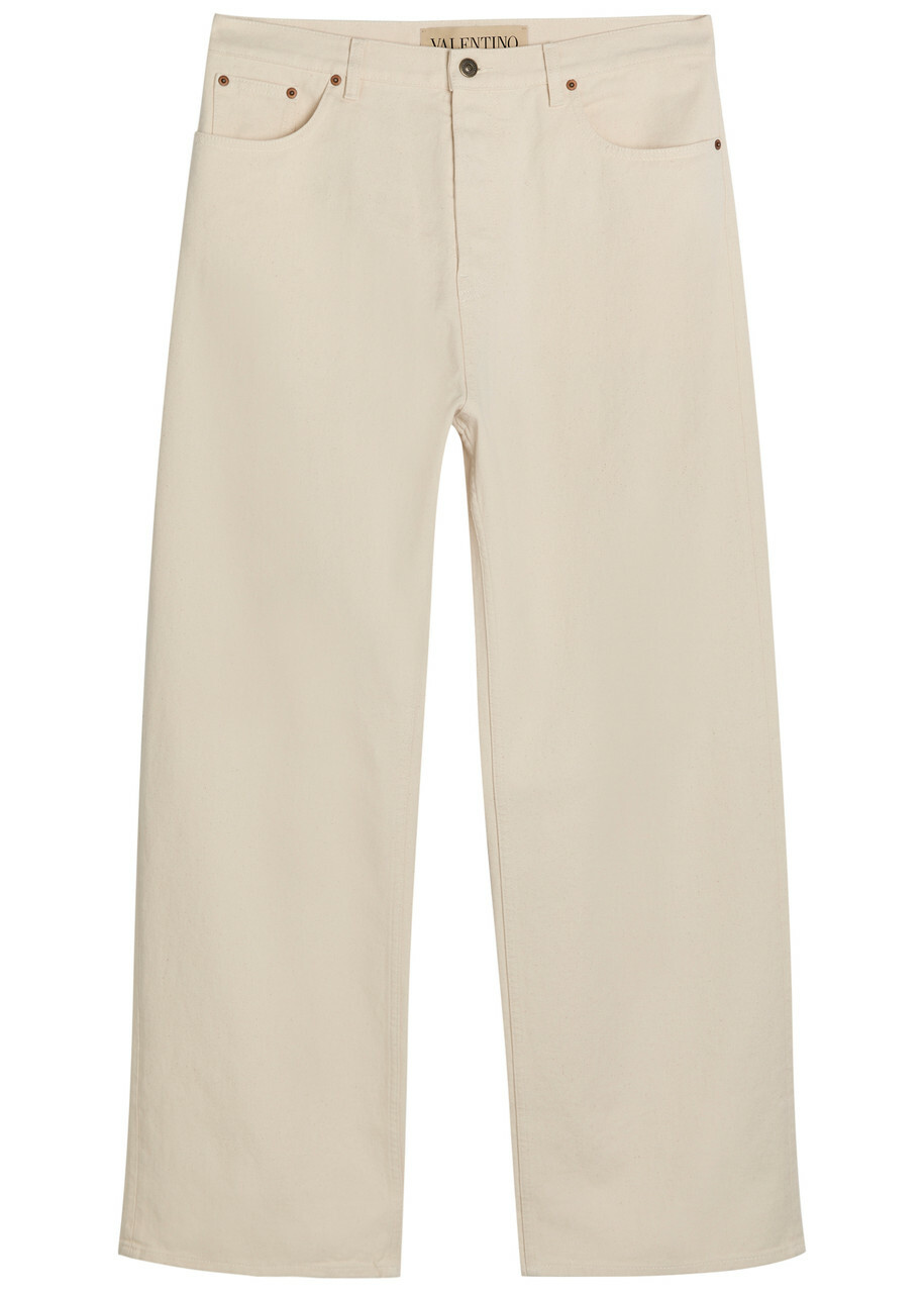 Valentino Garavani Wide-leg Denim Jeans White