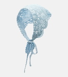 Anna Kosturova Crochet cotton head scarf