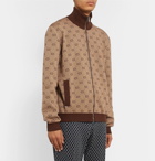 Gucci - Logo-Jacquard Wool and Cotton-Blend Track Jacket - Camel