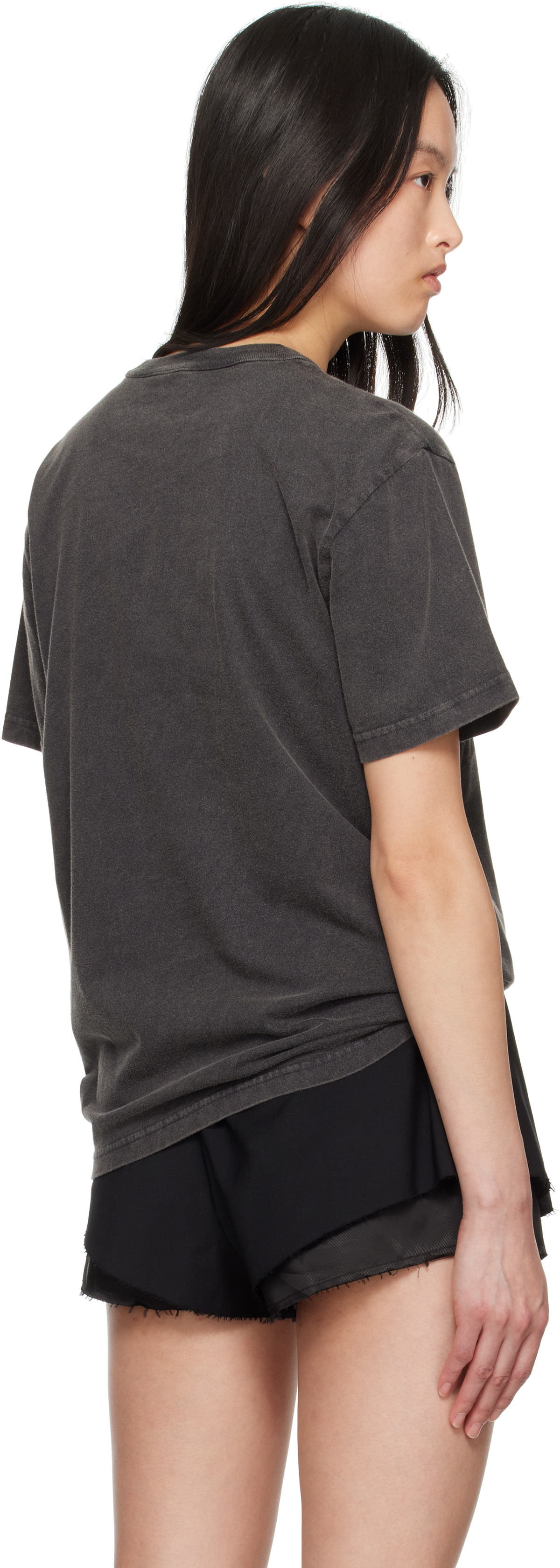 alexanderwang.t Black Distressed Logo T-shirt