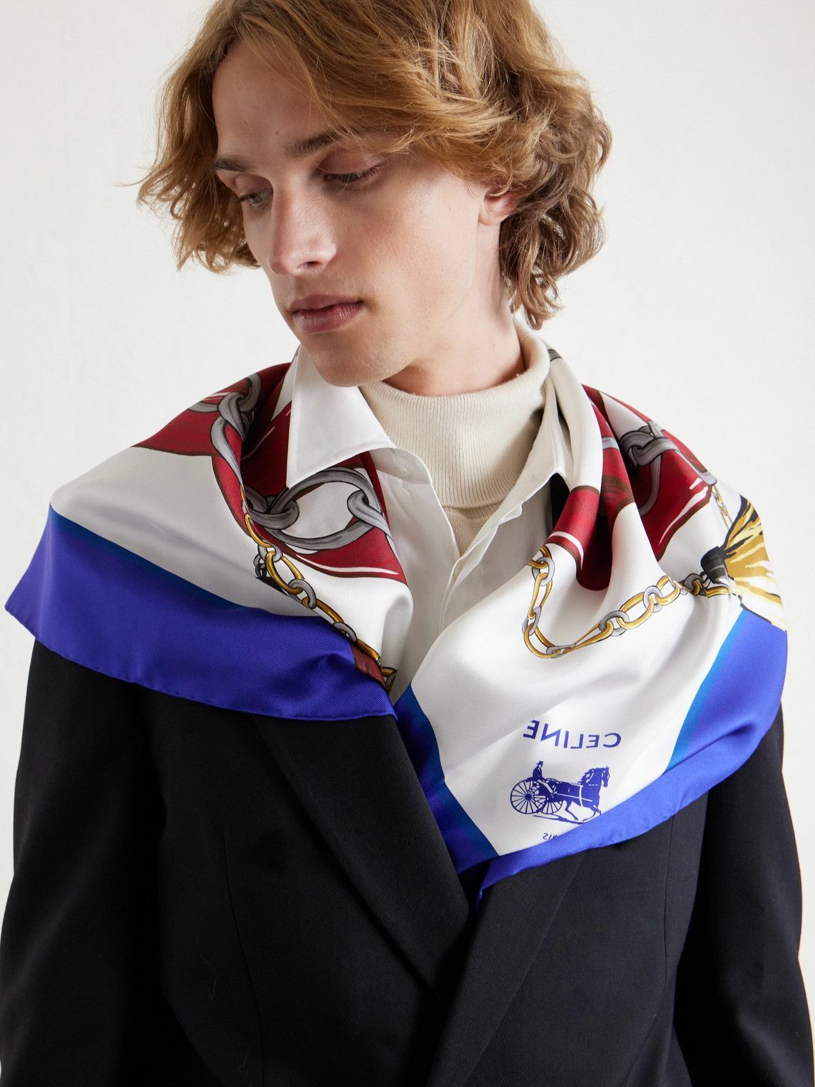 CELINE - Printed Silk Scarf