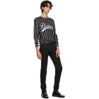 Balmain Black Striped Logo Sweater