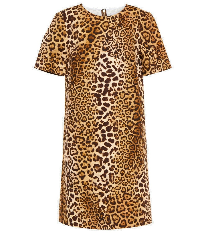 Photo: Carolina Herrera Leopard-print cotton-blend minidress