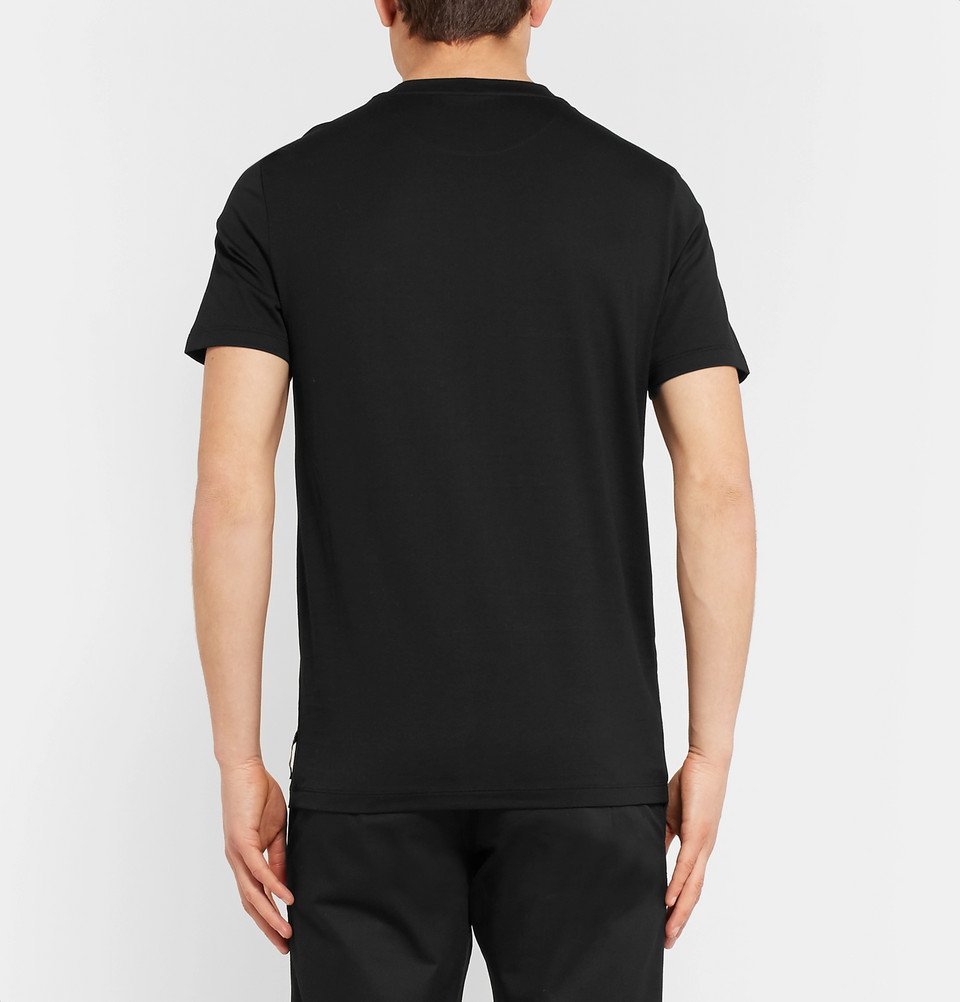 Fendi - Slim-Fit Appliquéd Cotton T-Shirt - Men - Black