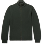 Mr P. - Ribbed Merino Wool Zip-Up Cardigan - Men - Dark green