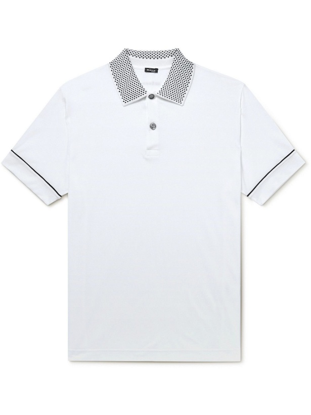 Photo: Kiton - Cotton-Piqué Polo Shirt - White
