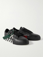 Off-White - Full-Grain Leather Sneakers - Black