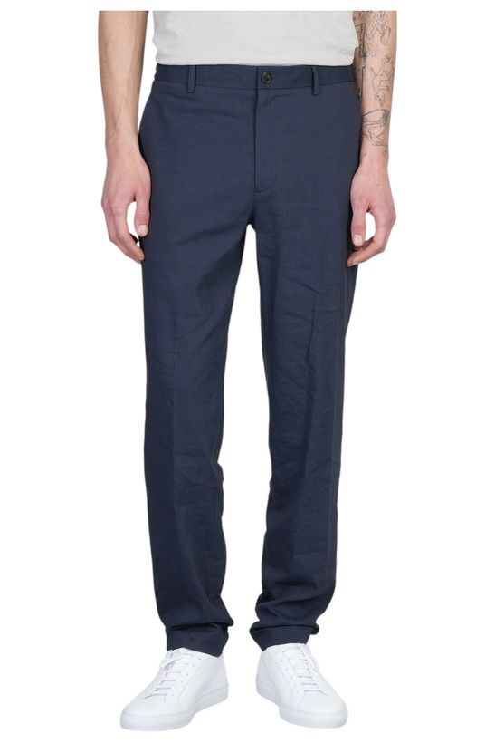 Photo: Theory Pants In Blue Linen