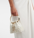 Jimmy Choo Bon Bon Small embellished satin bucket bag
